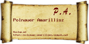 Polnauer Amarillisz névjegykártya